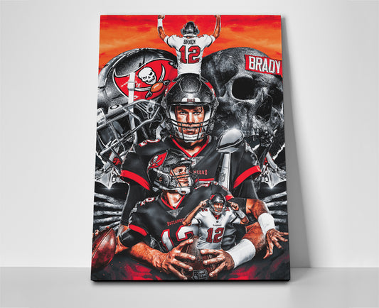 Tom Brady Buccaneers Poster canvas