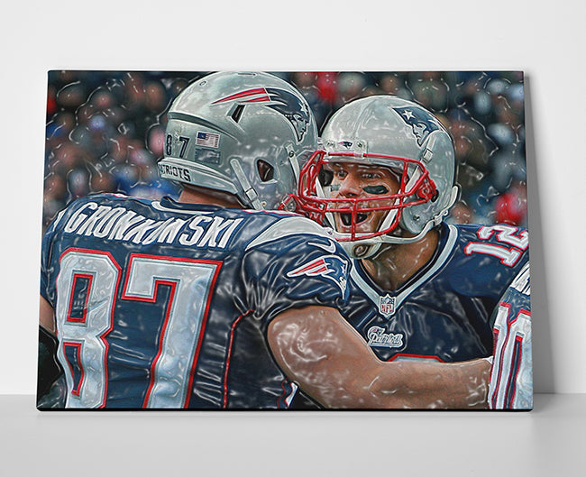 Tom Brady Gronk Poster or Wrapped Canvas - Player Season