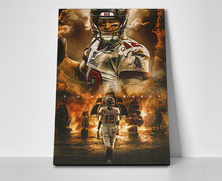 Tom Brady Ships Poster canvas