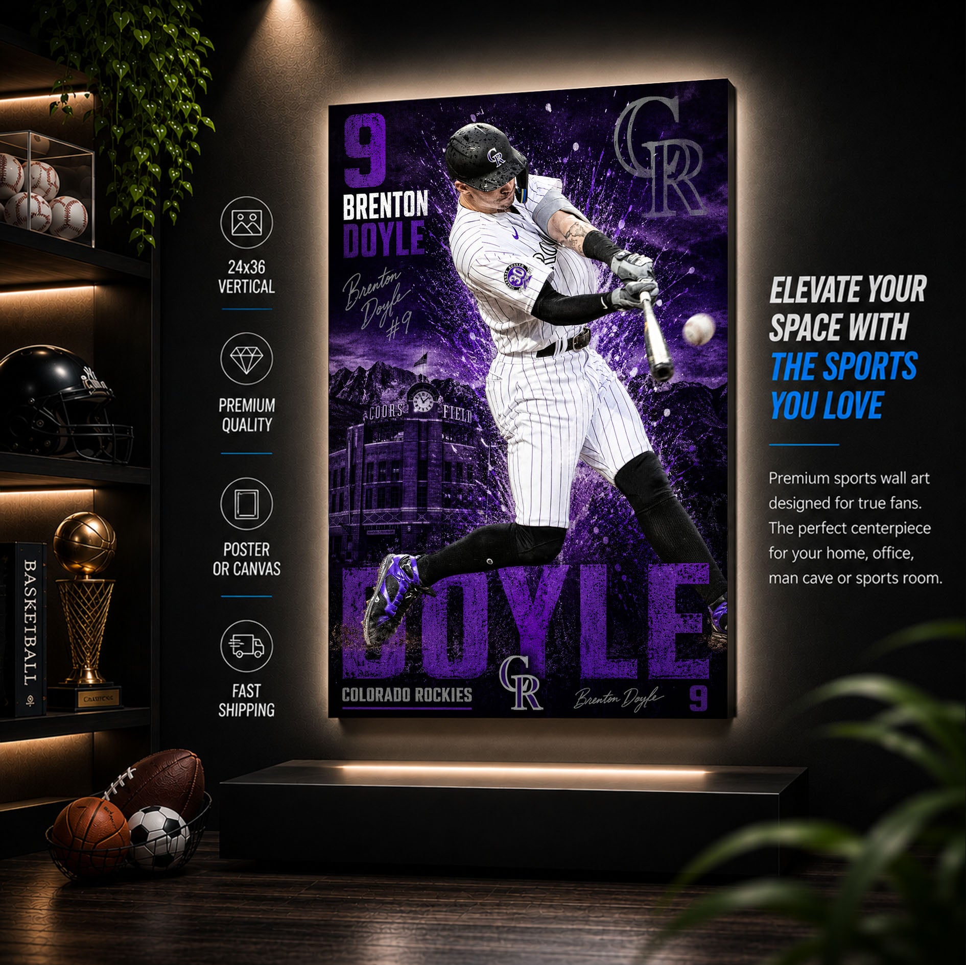 Brenton Doyle Rockies Poster or Canvas Wall Art