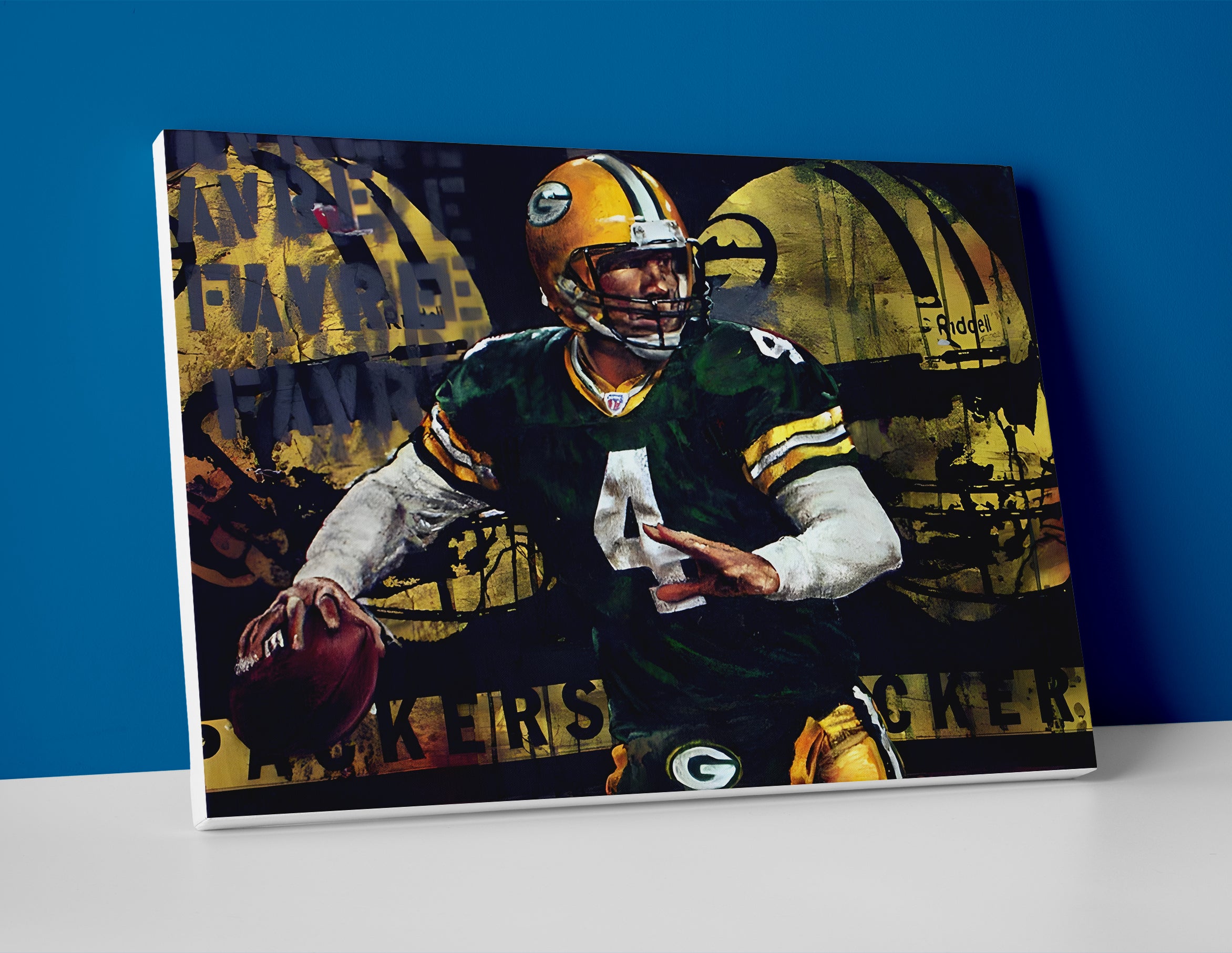 Brett Favre Painting Poster or Canvas Wall Art