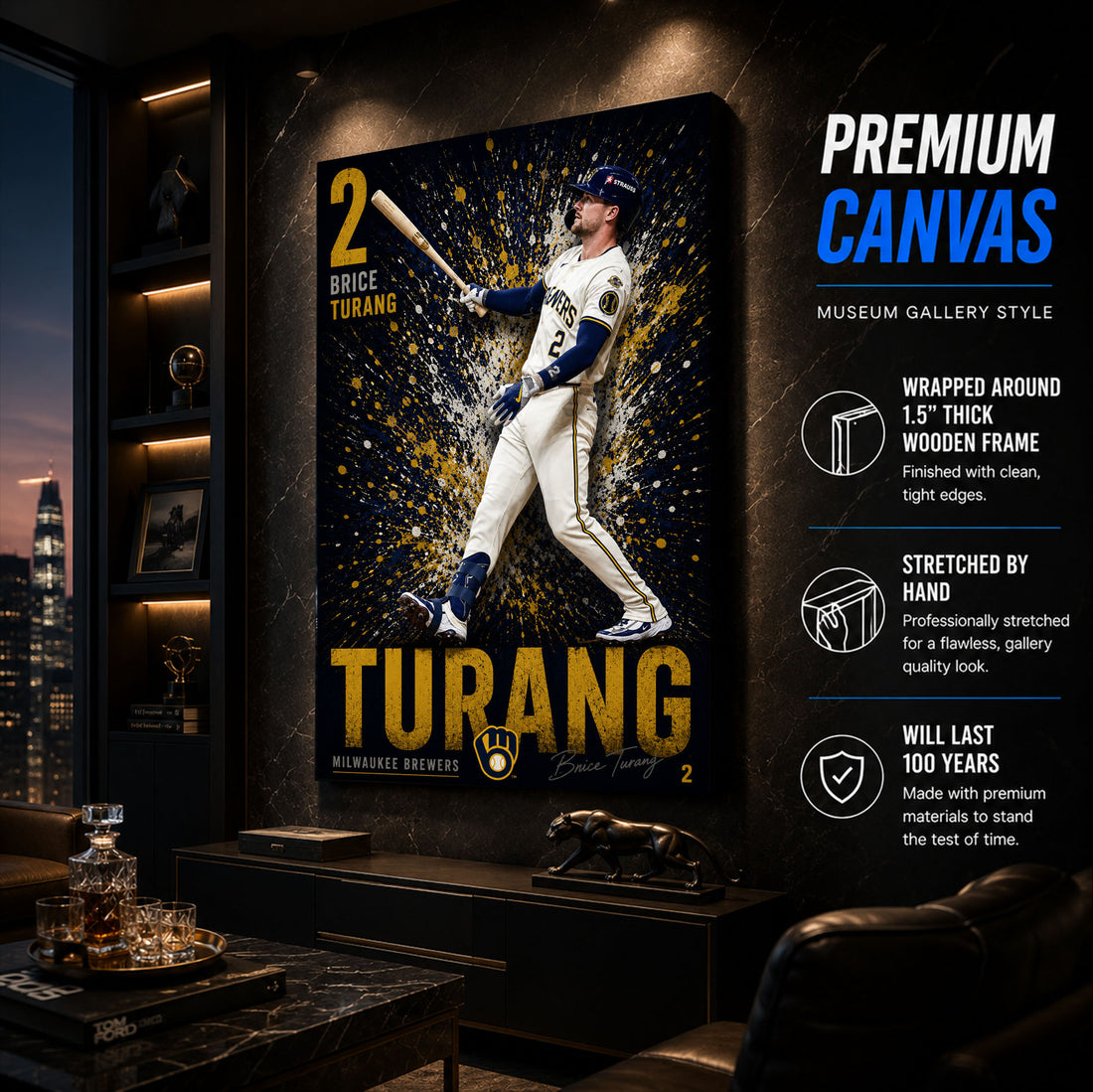 Brice Turang Brewers Poster or Canvas Wall Art