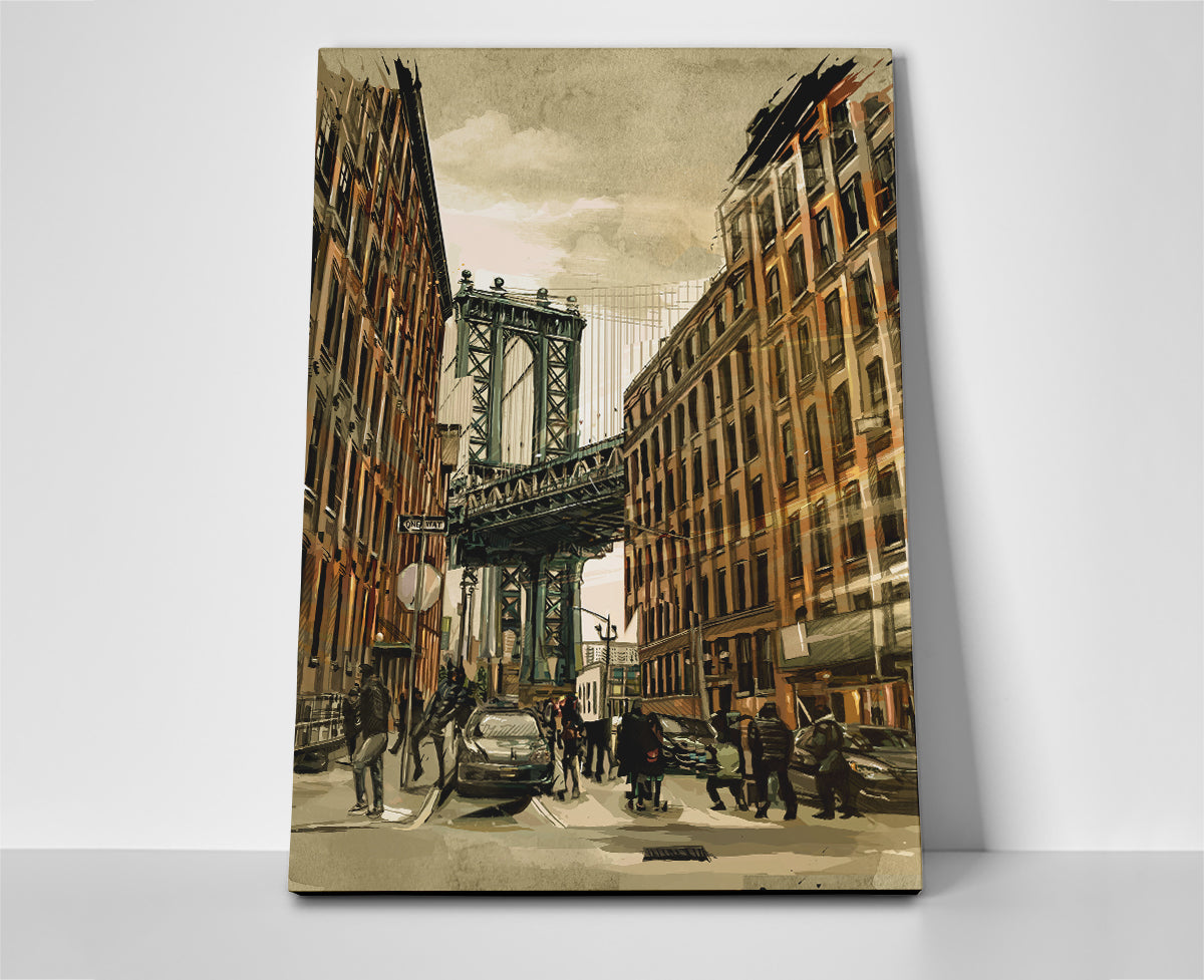 Brooklyn Bridge Poster or Wrapped Canvas