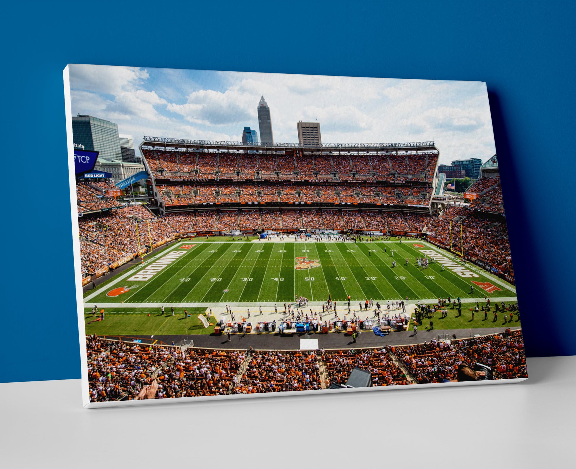 cleveland browns stadium poster canvas wall art painting artwork football