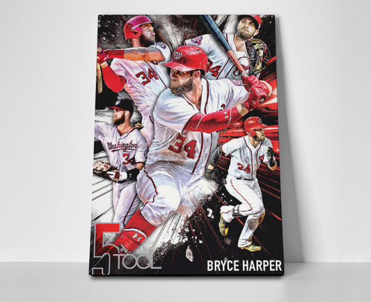 Bryce Harper Tools Poster or Wrapped Canvas - Player Season