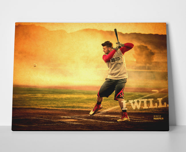 Bryce Harper I Will Poster or Wrapped Canvas - Player Season