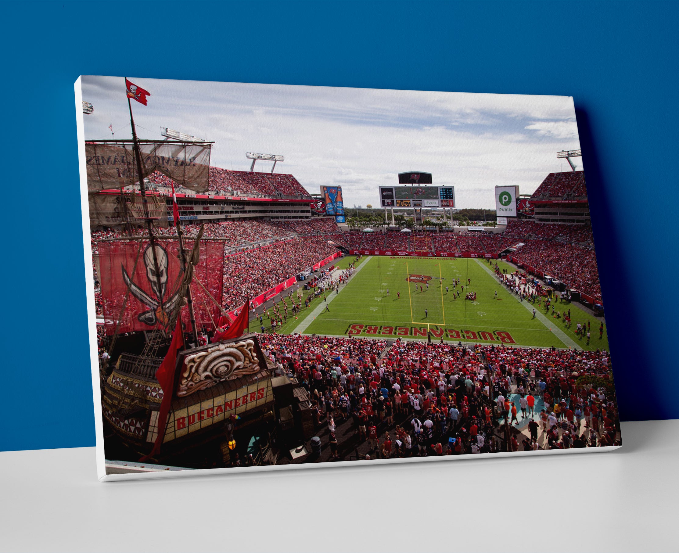 tampa bay buccaneers stadium poster canvas wall art painting artwork football