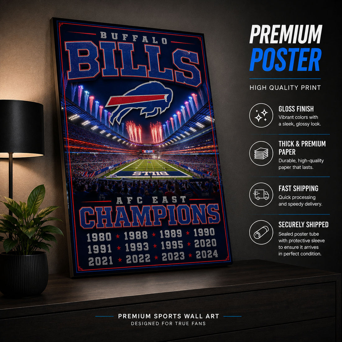 Buffalo Bills Stadium Fan Poster or Canvas Wall Art