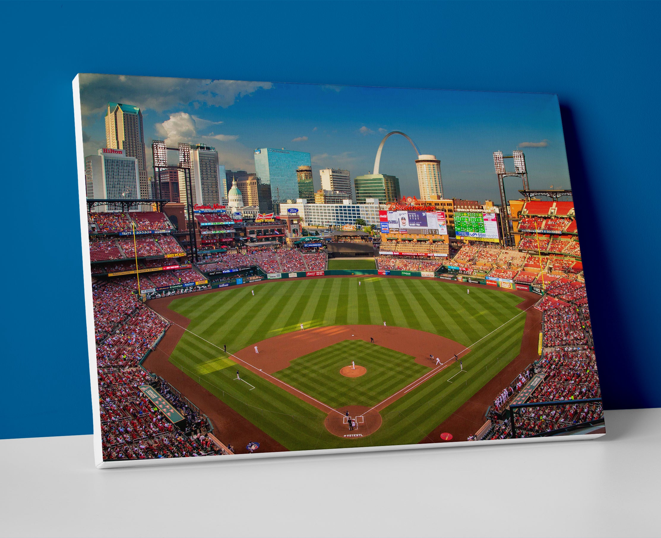 busch stadium poster canvas wall art painting artwork baseball