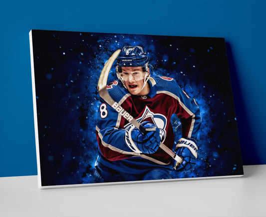 cale makar poster canvas wall art avalanche hockey artwork painting