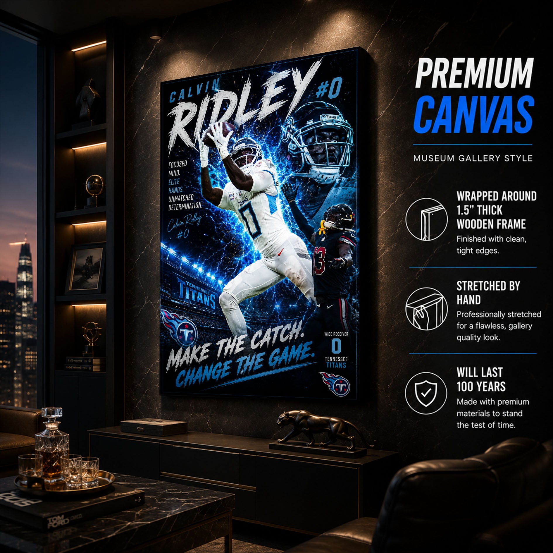 Calvin Ridley Titans Fan Poster or Canvas Wall Art