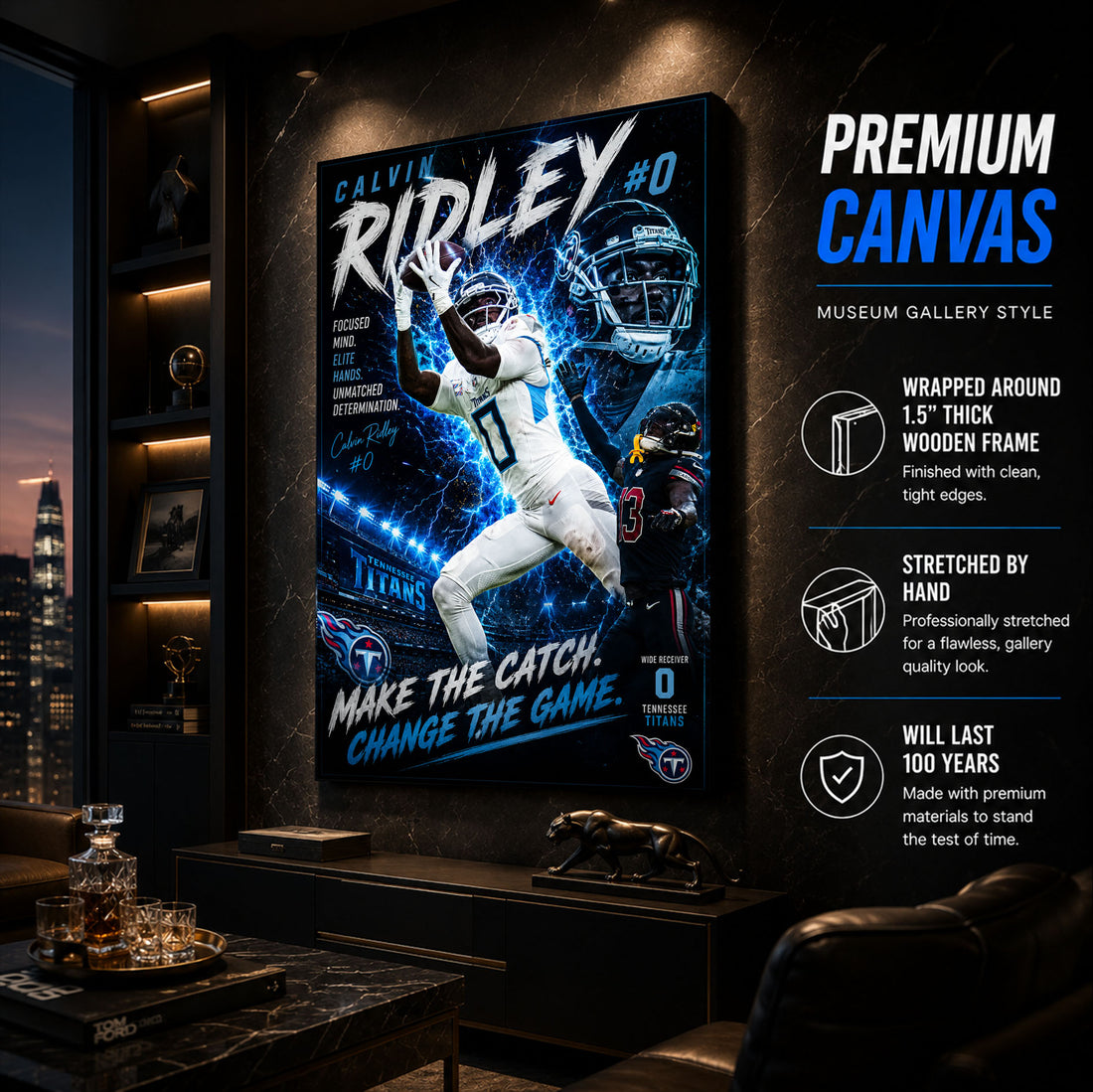 Calvin Ridley Titans Fan Poster or Canvas Wall Art