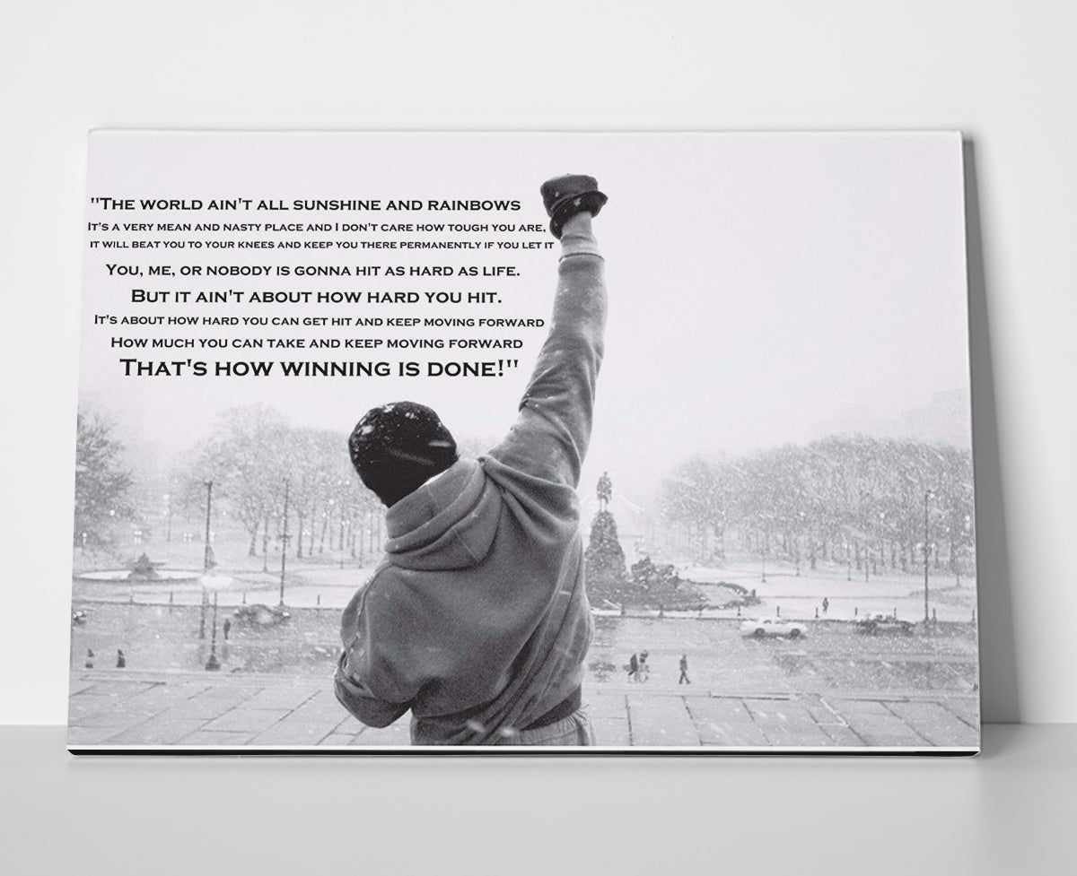 Rocky Movie Quote Poster canvas