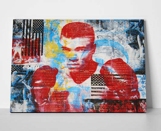 Muhammad Ali Flag Poster or Wrapped Canvas - Player Season