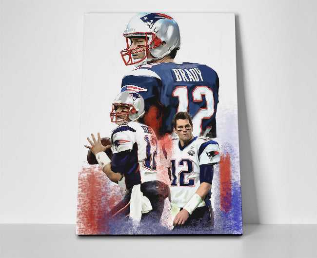 Tom Brady Pats Poster or Wrapped Canvas - Player Season