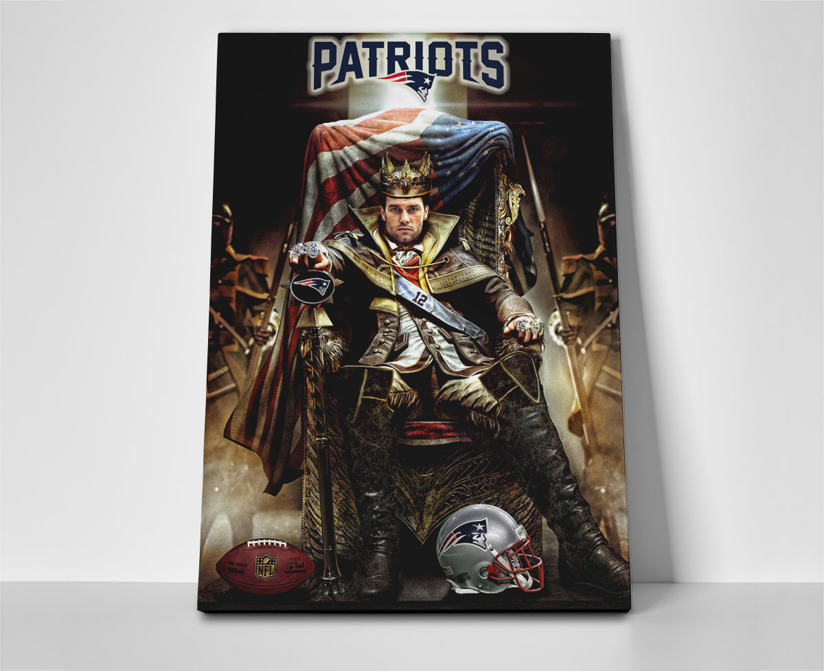 Tom Brady Throne Poster canvas