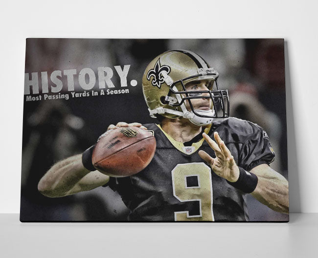 Drew Brees Poster or Wrapped Canvas - Player Season