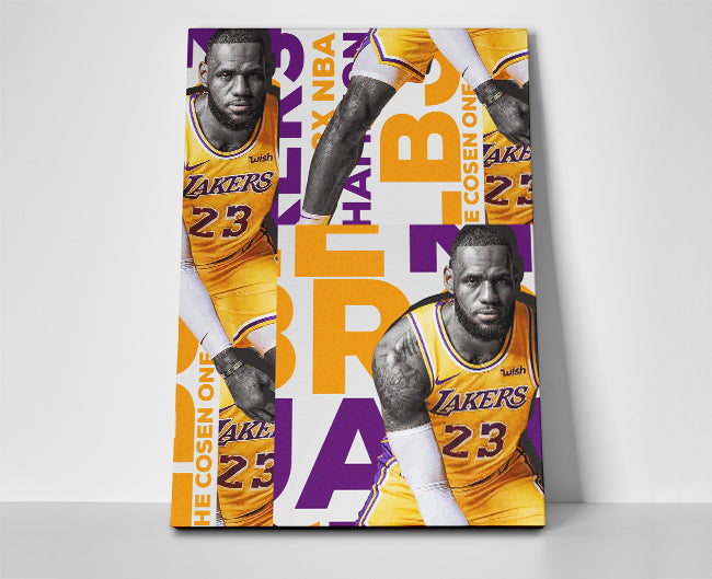 Lebron James Lakers Chosen One Poster or Wrapped Canvas - Player Season