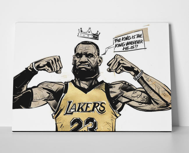 Lebron James Lakers King Poster or Wrapped Canvas - Player Season