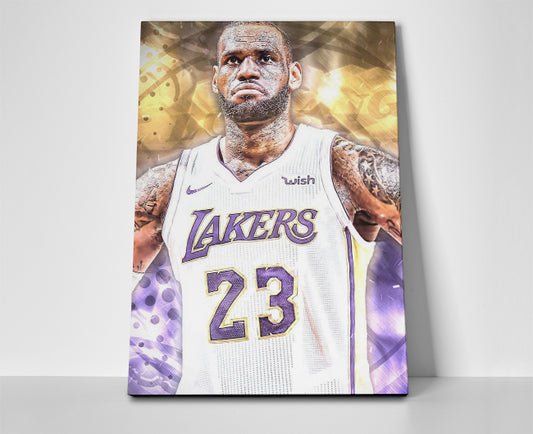 Lebron James Lakers 23 Poster or Wrapped Canvas - Player Season