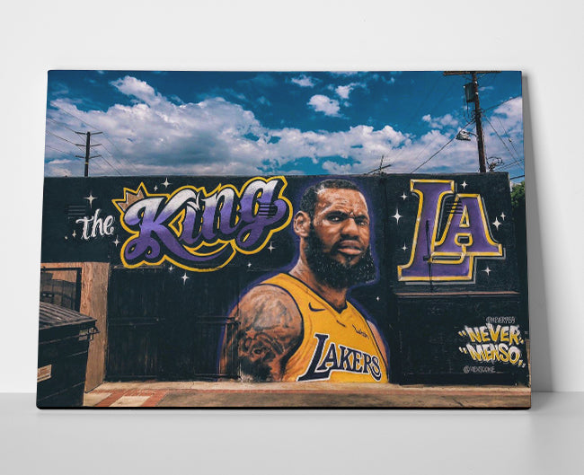 Lebron James Lakers Graffiti Poster or Wrapped Canvas - Player Season