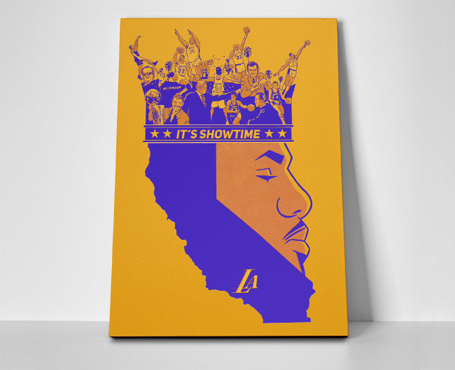 Lebron James Lakers Cali Poster or Wrapped Canvas - Player Season