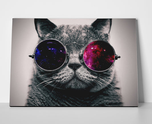 Cat Sunglasses Poster or Wrapped Canvas