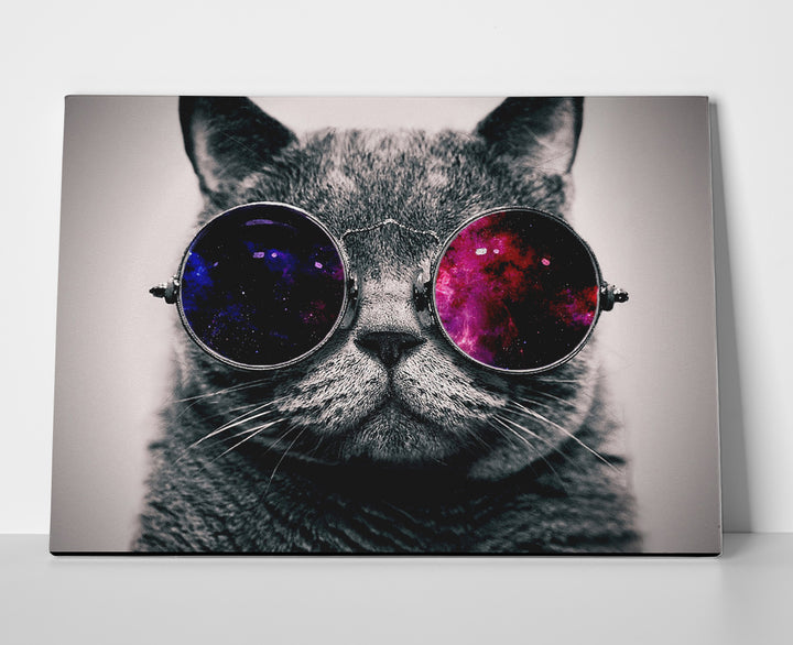 Cat Sunglasses Poster or Wrapped Canvas