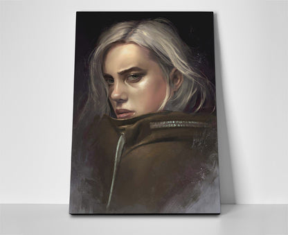 Billie Eilish Painting Poster or Wrapped Canvas