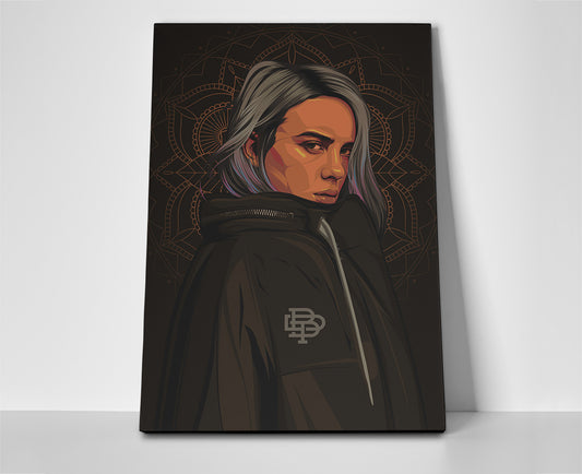 Billie Eilish Artwork Poster or Wrapped Canvas