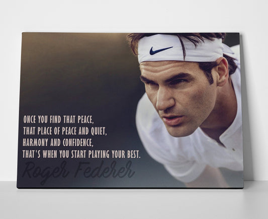 Roger Federer Quote Poster or Wrapped Canvas - Player Season