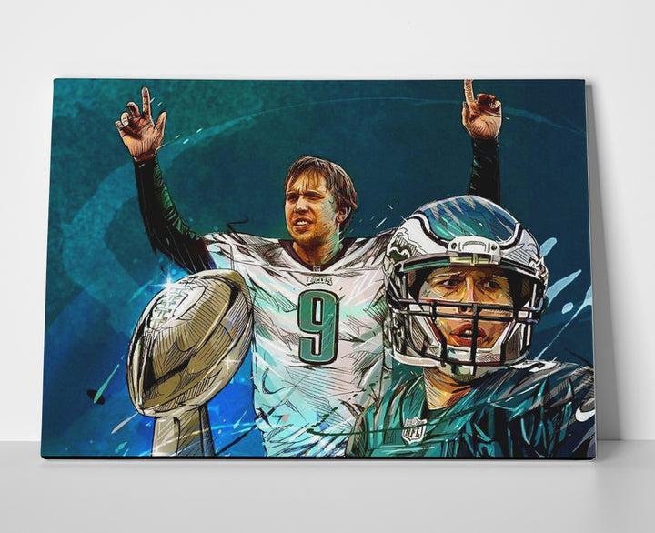 Nick Foles Eagles Poster or Wrapped Canvas - Player Season