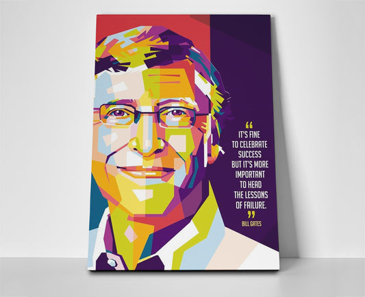 Bill Gates Lessons Quote Poster or Wrapped Canvas - Player Season