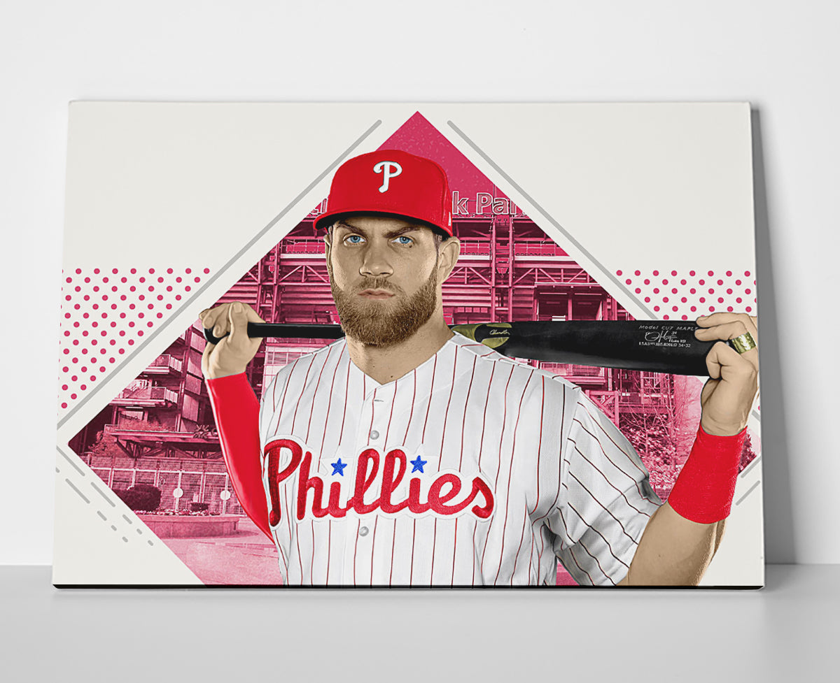 Bryce Harper Philly Poster or Wrapped Canvas - Player Season