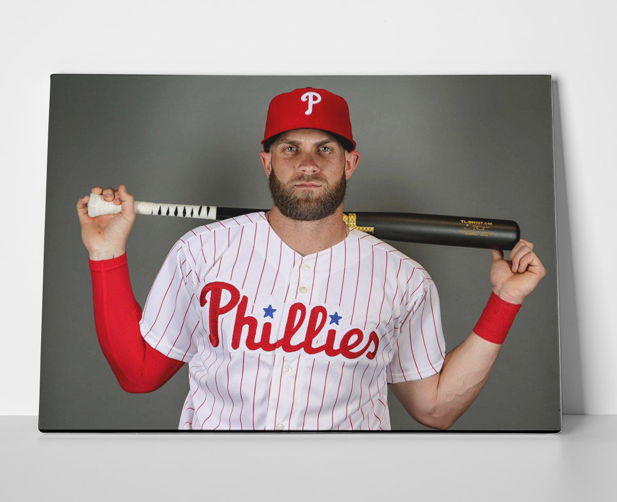 Bryce Harper Phils Poster or Wrapped Canvas - Player Season