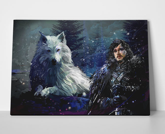 Jon Snow Painting Poster or Wrapped Canvas - Player Season