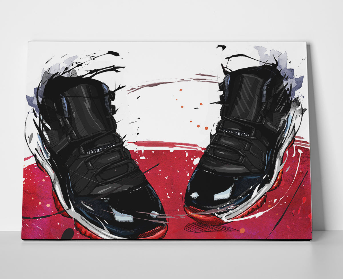 Air Jordan 11 Black Poster or Wrapped Canvas