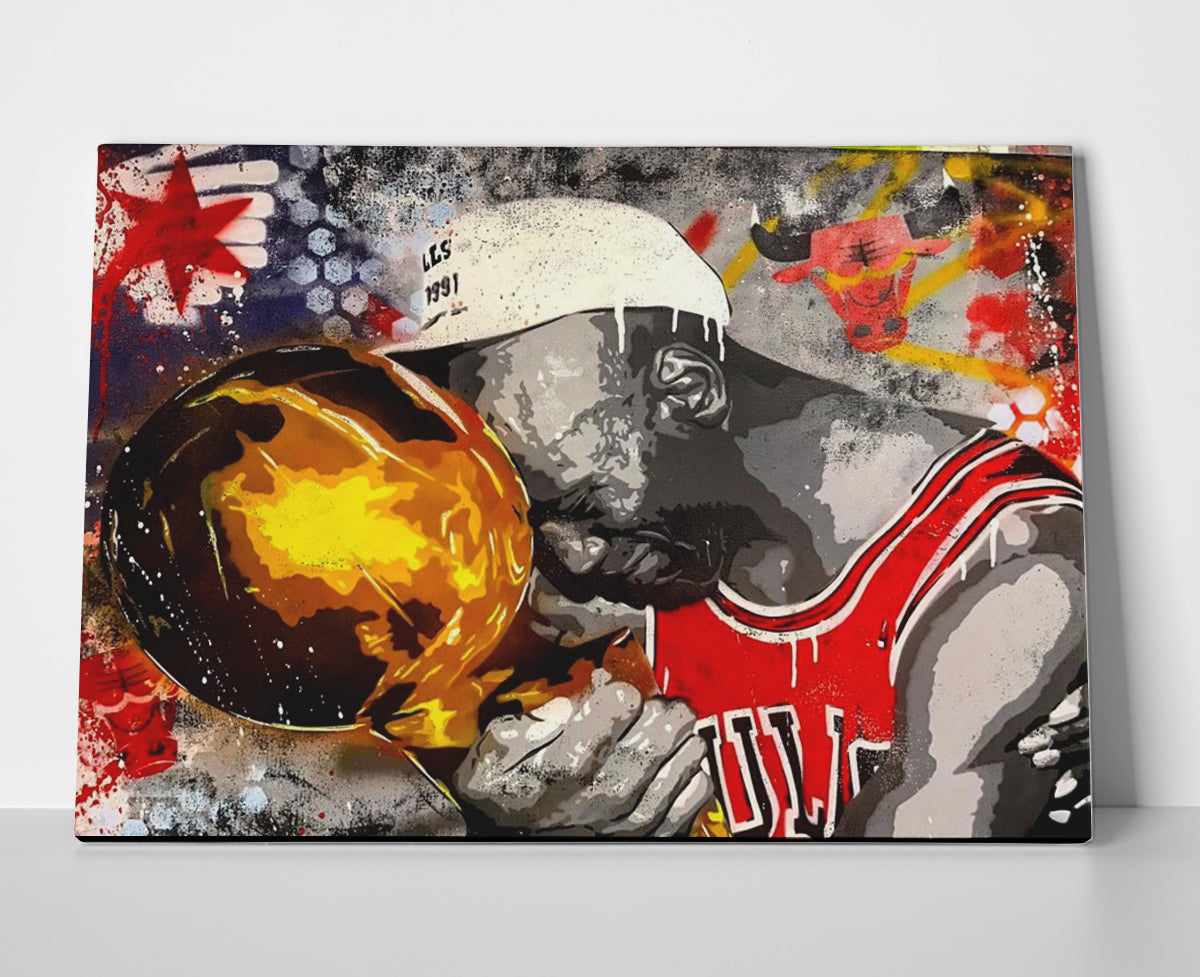 Michael Jordan Champion Poster or Wrapped Canvas - Player Season