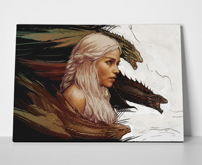 Khaleesi Dragons Poster or Wrapped Canvas - Player Season