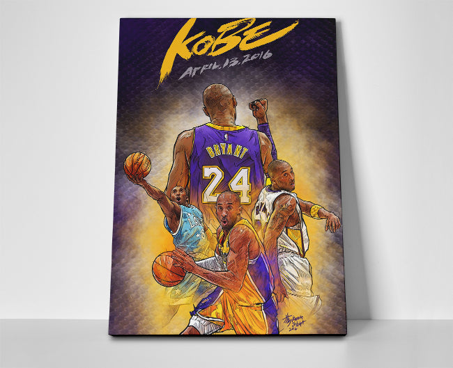 Kobe Bryant Farewell Poster or Wrapped Canvas - Player Season