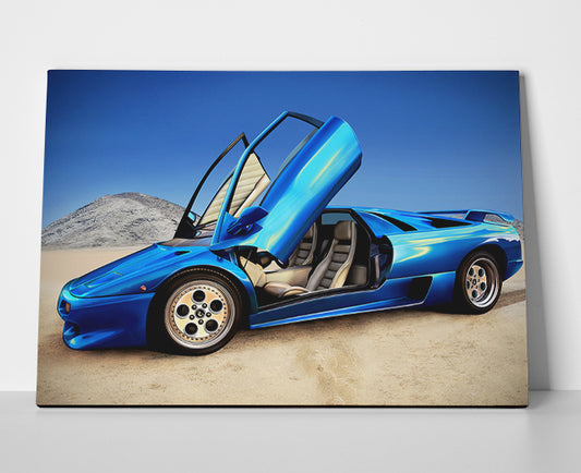 Lamborghini Blue Poster or Wrapped Canvas - Player Season