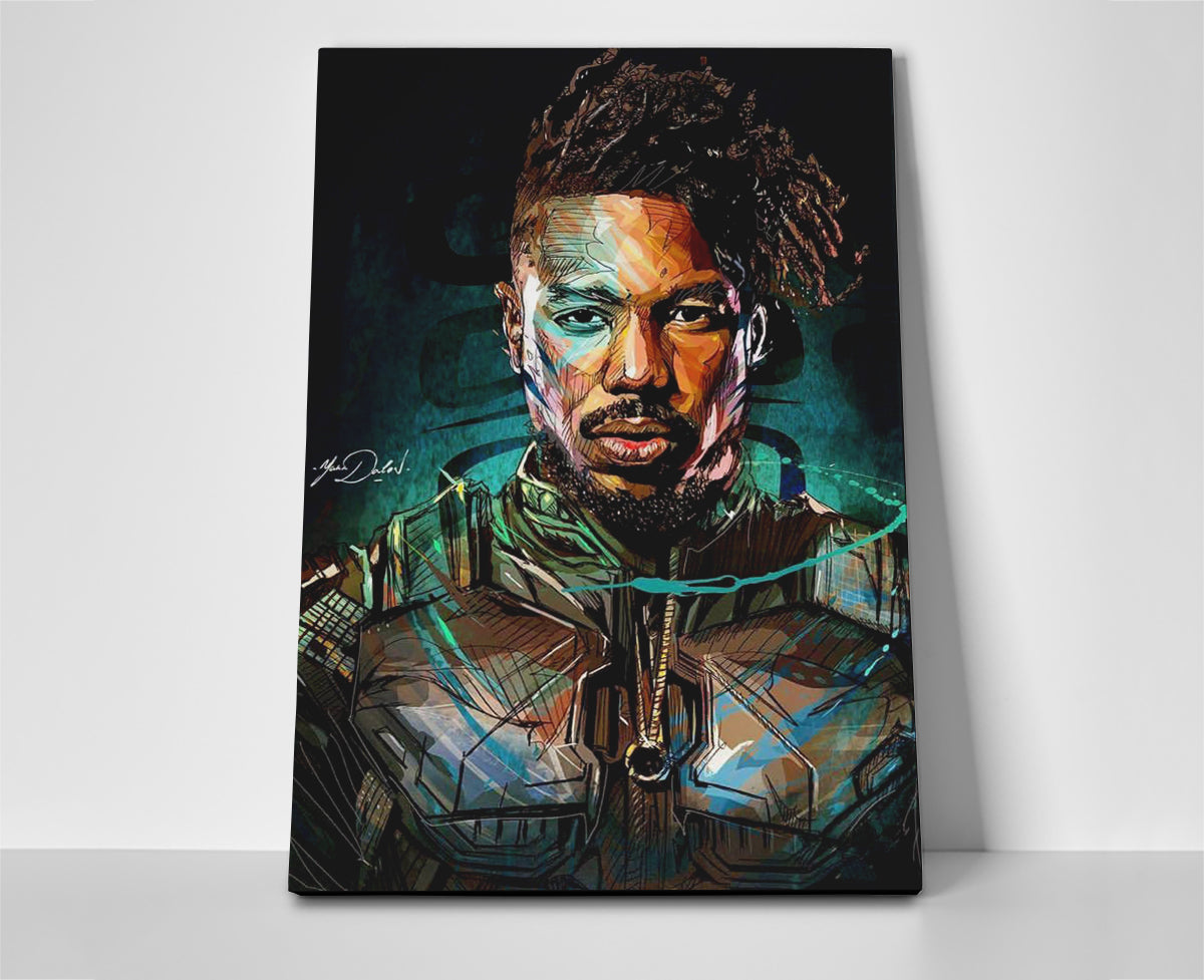 Black Panther Erik Killmonger Poster or Wrapped Canvas - Player Season