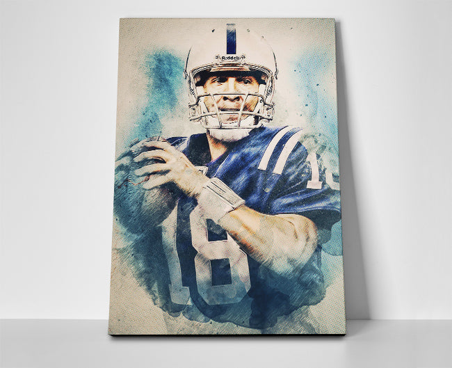 Peyton Manning Colts Poster or Wrapped Canvas - Player Season