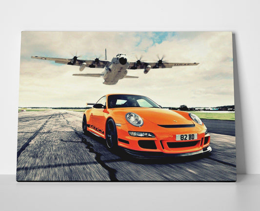 Porsche 911 Orange Poster or Wrapped Canvas - Player Season