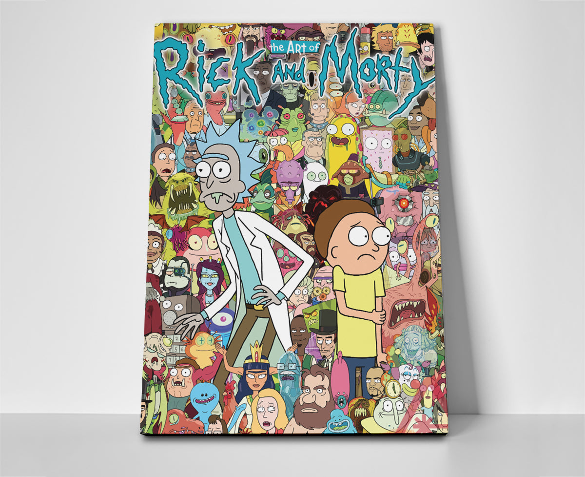 Rick and Morty Characters Poster canvas