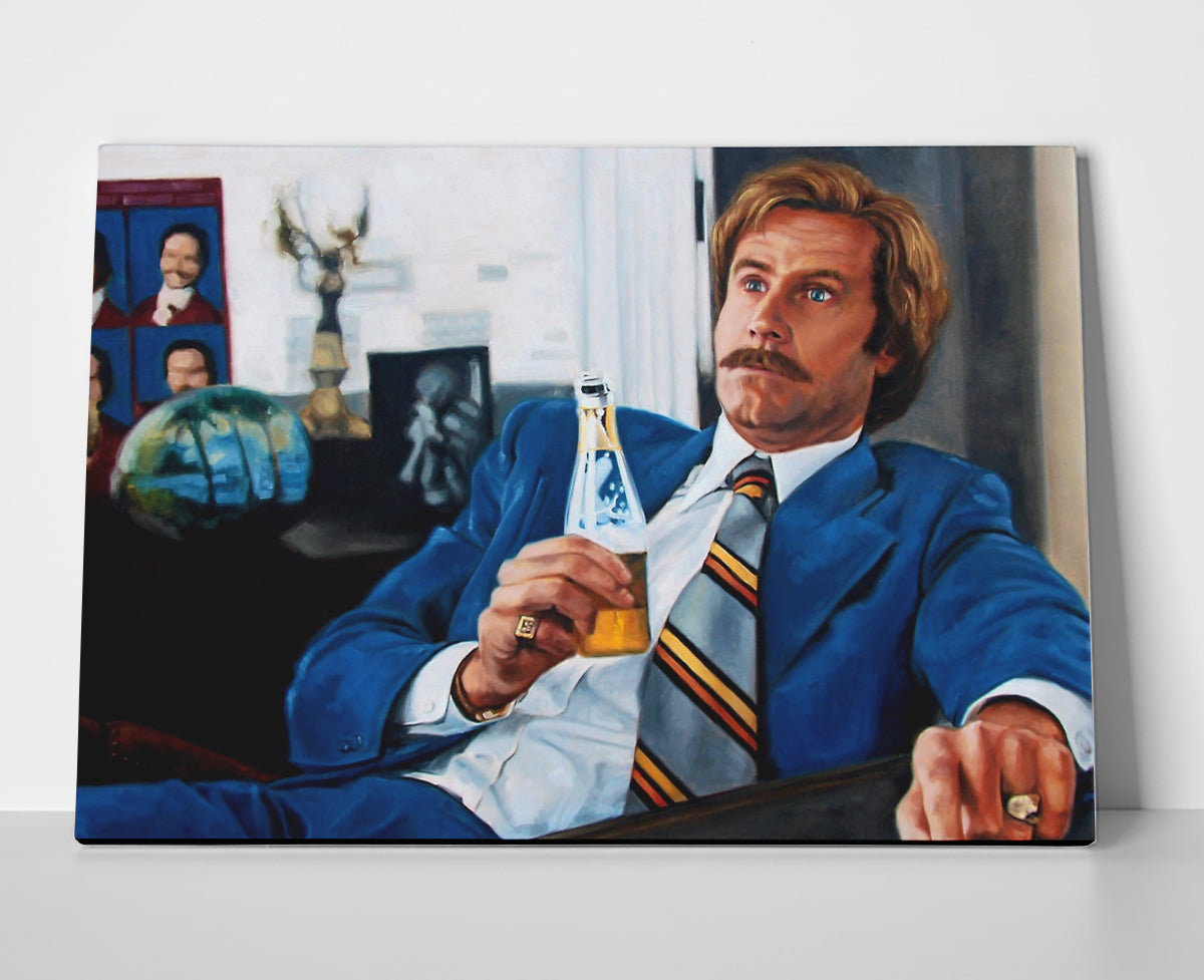 Ron Burgundy Anchorman Poster or Wrapped Canvas - Player Season