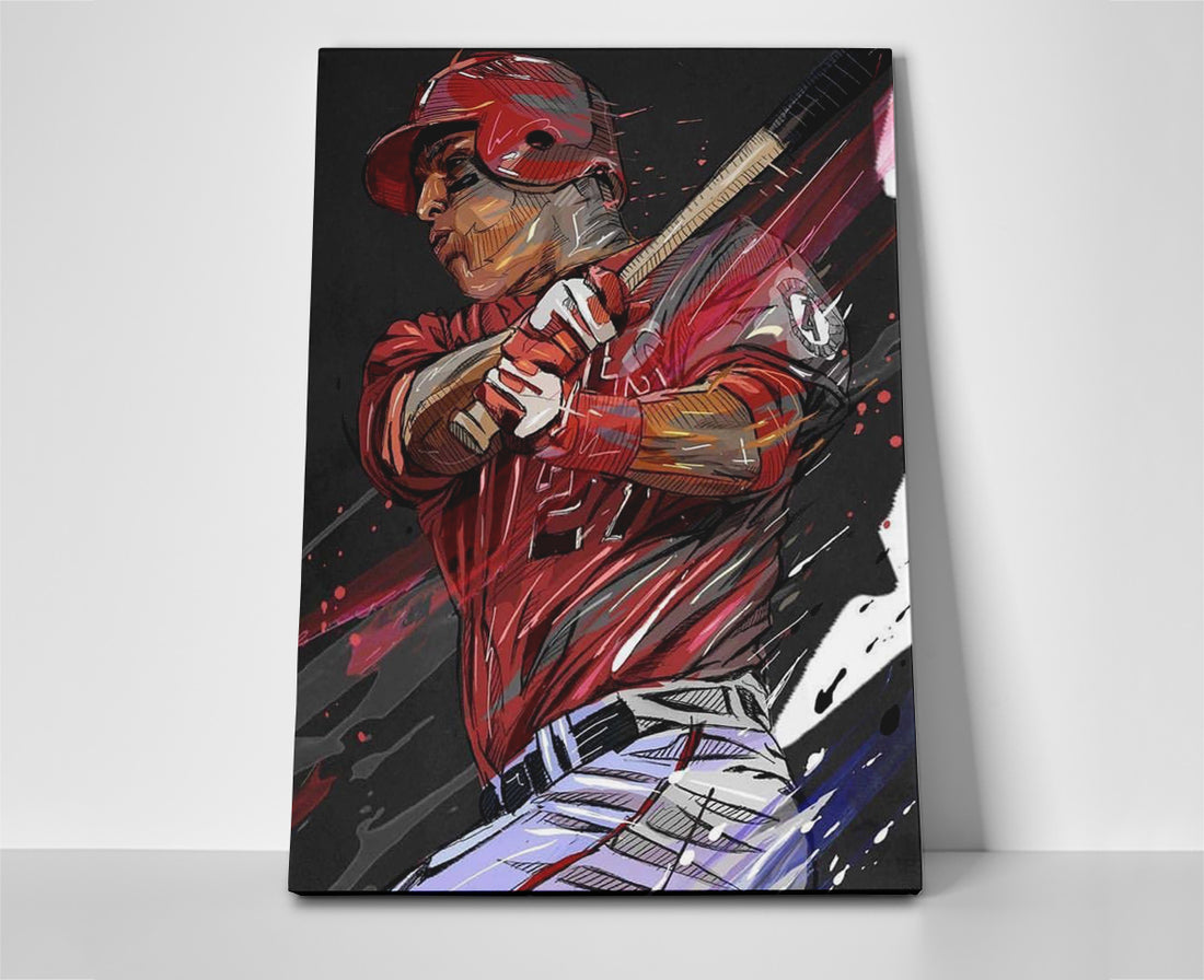 Mike Trout poster canvas painting wall art