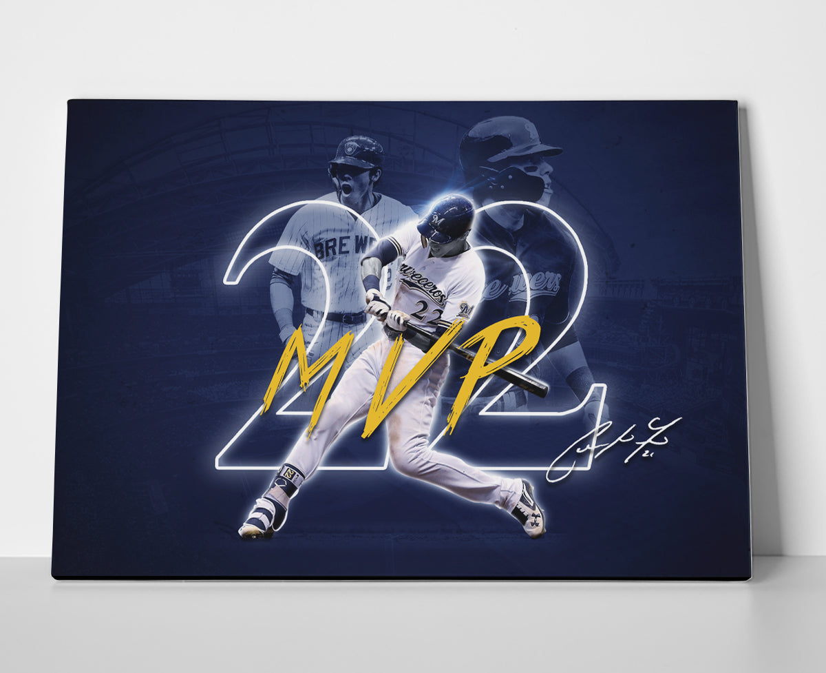 Christian Yelich MVP Poster or Wrapped Canvas