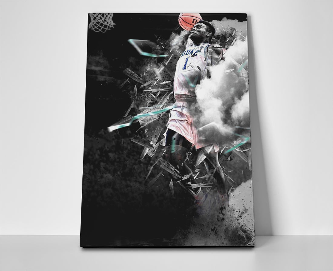 Zion Williamson Dunk Poster canvas