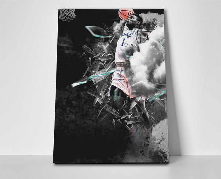 Zion Williamson Dunk Poster canvas